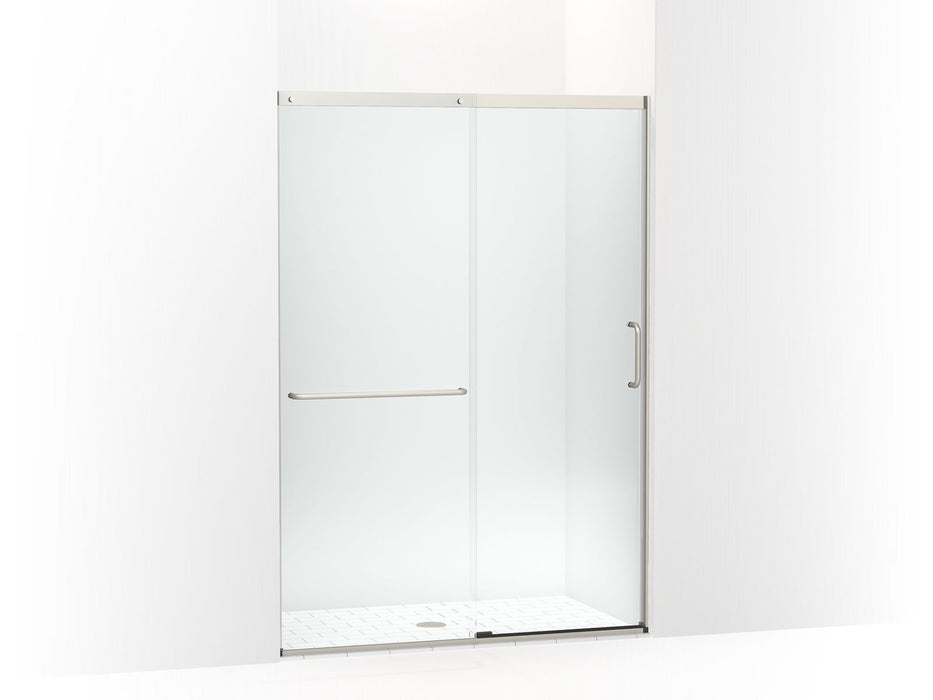 KOHLER K-707614-8L Elate Sliding shower door, 75-1/2" H x 50-1/4 - 53-5/8" W, with heavy 5/16" thick Crystal Clear glass