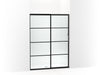 KOHLER Elate Sliding shower door, 70-1/2" H x 50-1/4 - 53-5/8" W, with 1/4" thick Frosted glass with rectangular grille pattern