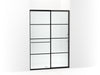 KOHLER K-707614-8G80 Elate Sliding shower door, 75-1/2" H x 50-1/4 - 53-5/8" W, with heavy 5/16" thick Frosted glass with rectangular grille pattern