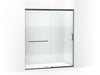 KOHLER K-707616-8G81 Elate Sliding shower door, 75-1/2" H x 62-1/4 - 65-5/8" W with heavy 5/16" thick Crystal Clear glass with privacy band