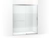 KOHLER K-707616-8G81 Elate Sliding shower door, 75-1/2" H x 62-1/4 - 65-5/8" W with heavy 5/16" thick Crystal Clear glass with privacy band