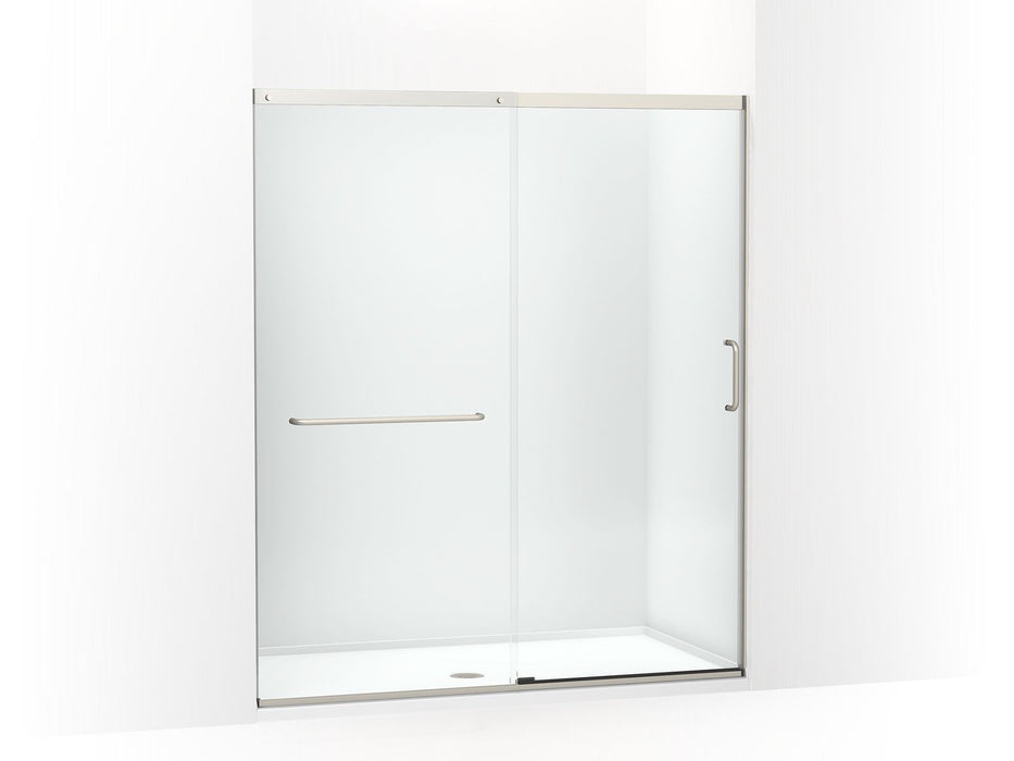 KOHLER K-707616-8L Elate Sliding shower door, 75-1/2" H x 62-1/4 - 65-5/8" W, with heavy 5/16" thick Crystal Clear glass