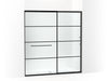 KOHLER Elate Sliding shower door, 75-1/2" H x 68-1/4 - 71-5/8" W, with heavy 5/16" thick Frosted glass with rectangular grille pattern