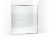 KOHLER K-707617-8G81 Elate Sliding shower door, 75-1/2" H x 68-1/4 - 71-5/8" W, with heavy 5/16" thick Crystal Clear glass with privacy band