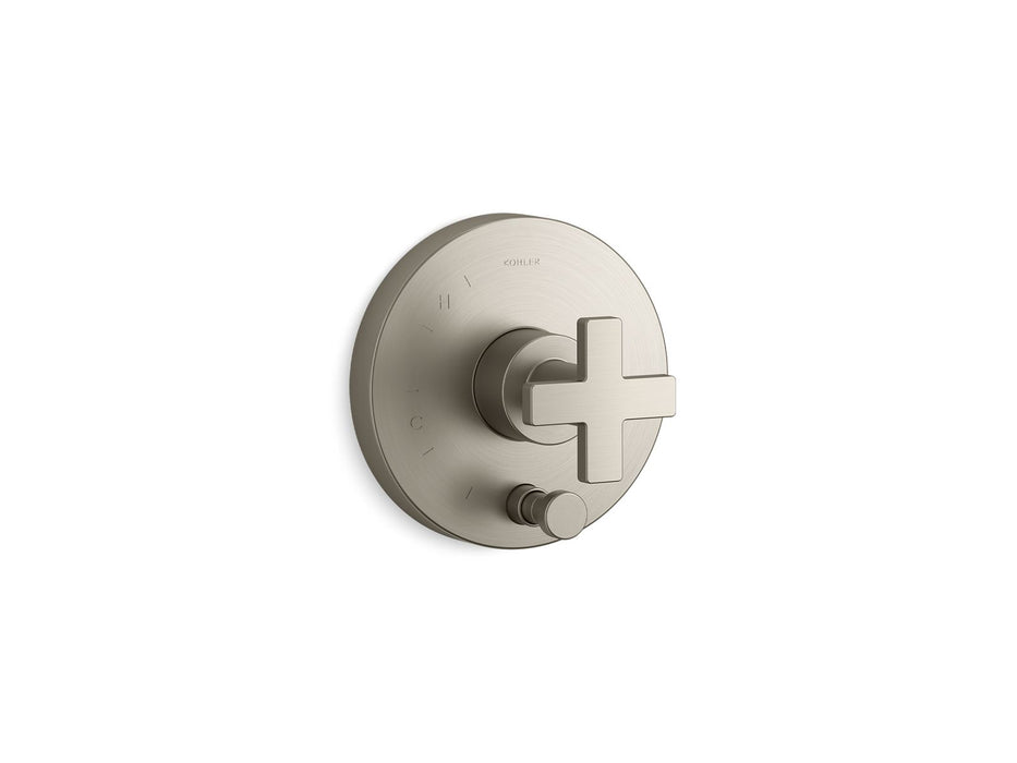 KOHLER Composed Rite-Temp valve trim with push-button diverter and cross handle