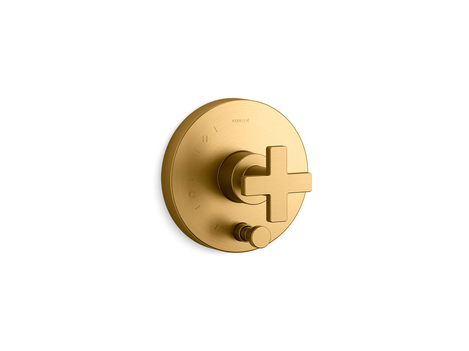 KOHLER Composed Rite-Temp valve trim with push-button diverter and cross handle