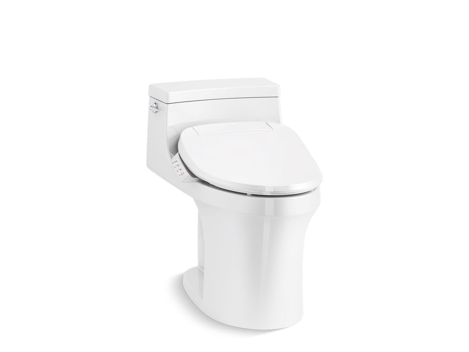 KOHLER K-5172-HC San Souci Hidden cord one-piece compact elongated toilet with concealed trapway, 1.28 gpf toilet