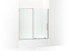 KOHLER Echelon Sliding bath door, 58-1/4" H x 55-3/4 - 59-3/4" W, with 5/16" thick Crystal Clear glass