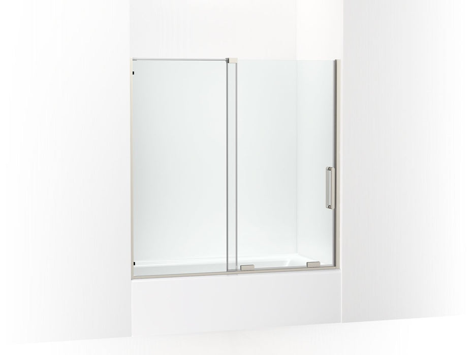 KOHLER Echelon Sliding bath door, 58-1/4" H x 55-3/4 - 59-3/4" W, with 5/16" thick Crystal Clear glass