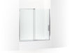 KOHLER Echelon Sliding bath door, 58-1/4" H x 55-3/4 - 59-3/4" W, with 5/16" thick Crystal Clear glass