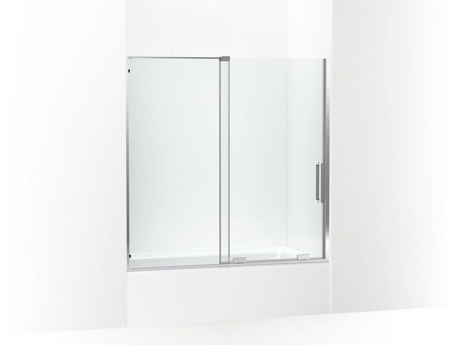 KOHLER Echelon Sliding bath door, 58-1/4" H x 55-3/4 - 59-3/4" W, with 5/16" thick Crystal Clear glass