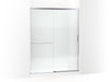 KOHLER K-707615-8G81 Elate Sliding shower door, 75-1/2" H x 56-1/4 - 59-5/8" W, with heavy 5/16" thick Crystal Clear glass with privacy band