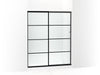 KOHLER Elate Sliding shower door, 70-1/2" H x 56-1/4 - 59-5/8" W, with 1/4" thick Crystal Clear glass with rectangular grille pattern