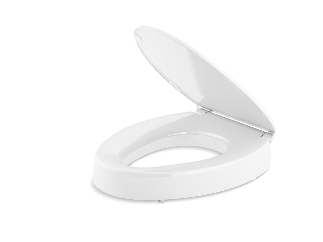 KOHLER K-25875 Hyten Elevated Quiet-Close elongated toilet seat