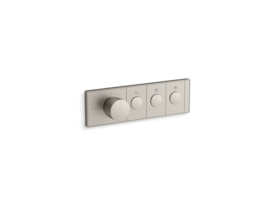 KOHLER Anthem Three-outlet recessed mechanical thermostatic valve control
