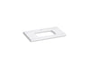 KOHLER Silestone 37" quartz vanity top with rectangular cutout for Carillon sink