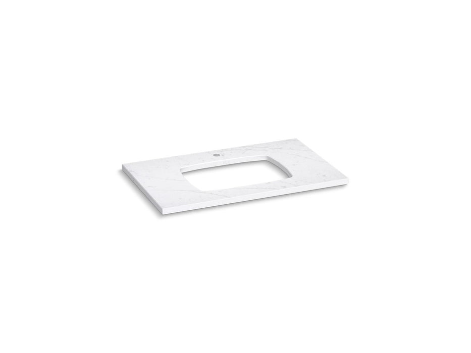 KOHLER Silestone 37" quartz vanity top with rectangular cutout for Carillon sink