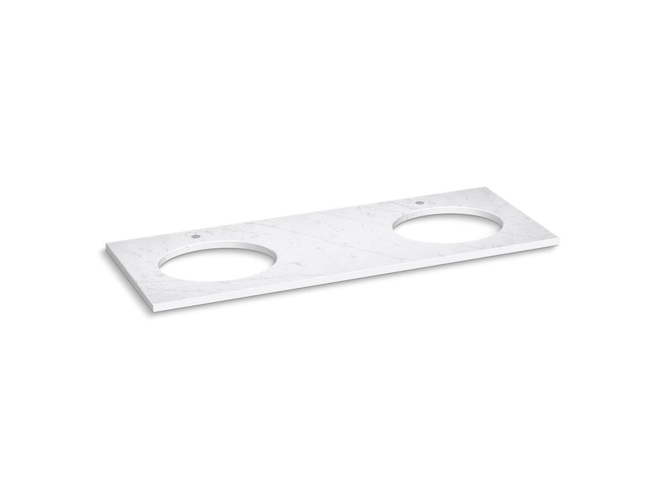 KOHLER K-28256 Silestone quartz 61" vanity top with double oval cutouts