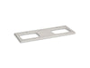 KOHLER Silestone 61" quartz vanity top with two rectangular cutouts for Carillon sinks
