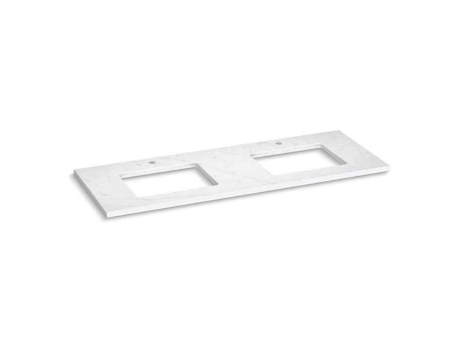 KOHLER K-28258 Silestone 61" quartz vanity top with two rectangular cutouts
