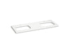 KOHLER K-28260 Silestone quartz 61" vanity top with double Carillon Rectangle cutouts
