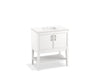 KOHLER K-33578-ASB Winnow 30" bathroom vanity cabinet with sink and quartz top