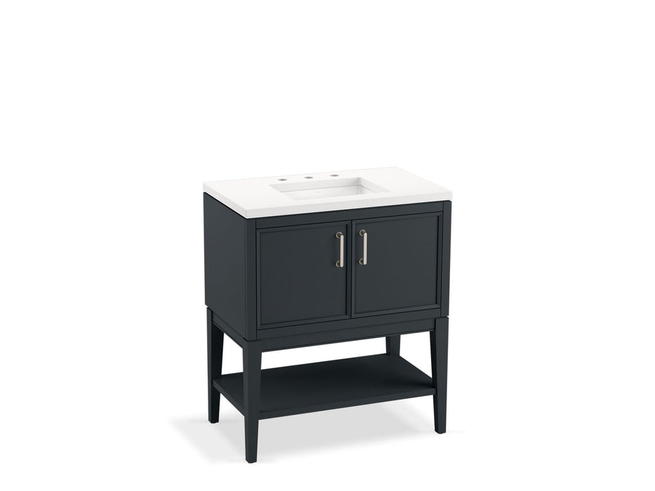KOHLER K-33578-ASB Winnow 30" bathroom vanity cabinet with sink and quartz top