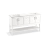 KOHLER K-33581-ASB Winnow 60" bathroom vanity cabinet with sinks and quartz top