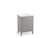 KOHLER K-33551-ASB Seer 24" bathroom vanity cabinet with sink and quartz top