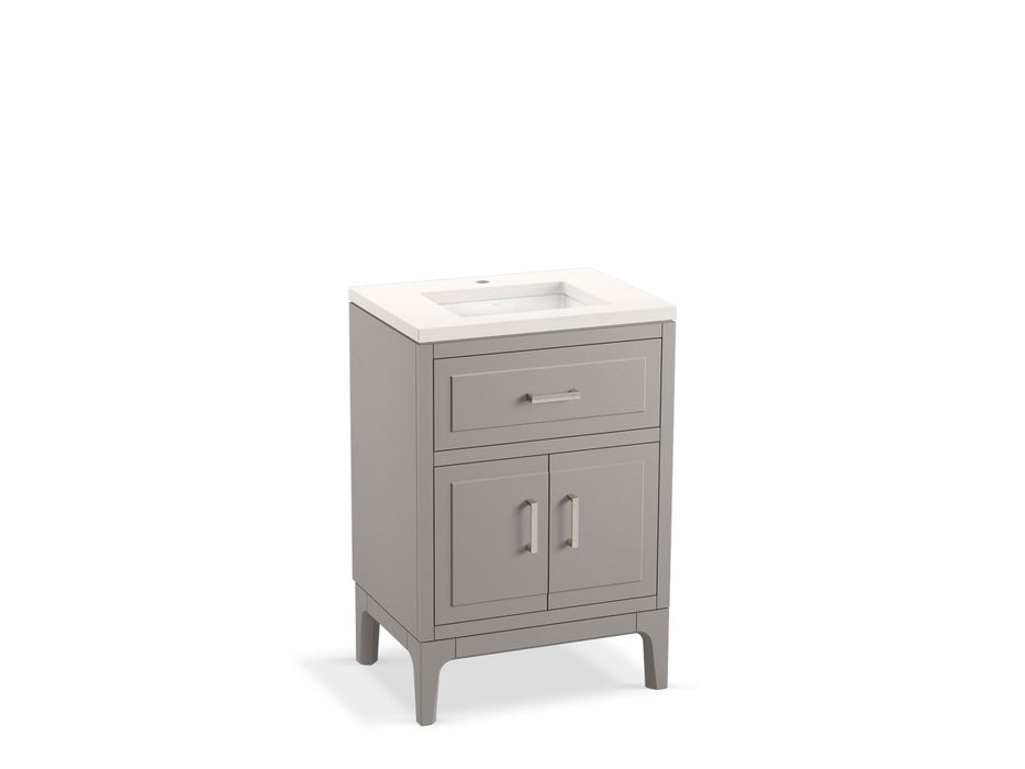KOHLER K-33551-ASB Seer 24" bathroom vanity cabinet with sink and quartz top