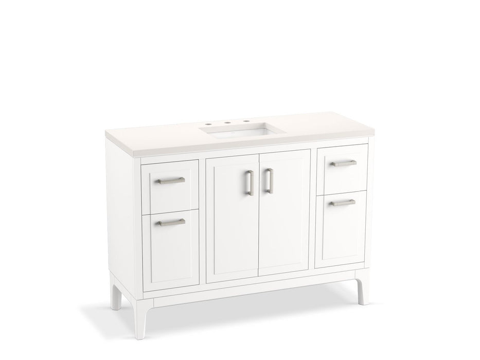KOHLER Seer 48" bathroom vanity cabinet with sink and quartz top