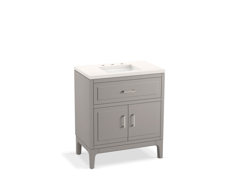 KOHLER K-33552-ASB Seer 30" bathroom vanity cabinet with sink and quartz top