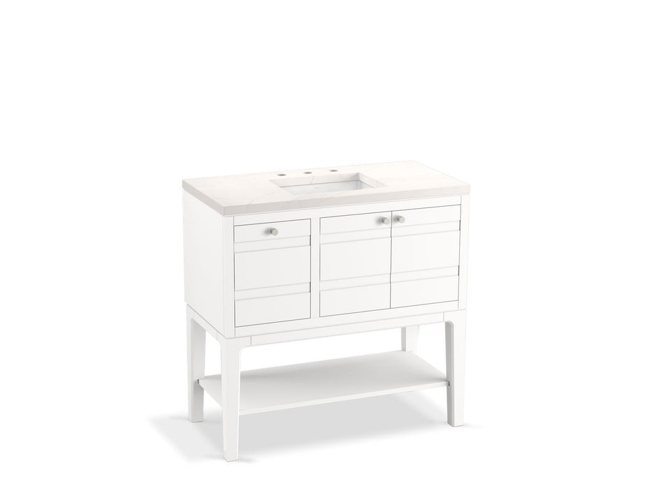 KOHLER K-33524-ASB Helst 36" bathroom vanity cabinet with sink and quartz top