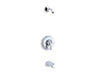 KOHLER K-PLS15601-4 Coralais Bath and shower valve trim with lever handle and NPT spout, less showerhead, project pack