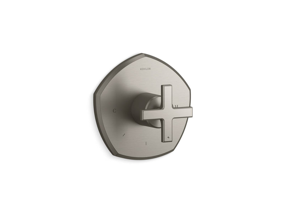 KOHLER K-T27040-3 Occasion MasterShower temperature control valve trim with cross handle