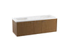 KOHLER Jute 60" wall-hung bathroom vanity cabinet with sinks and quartz top