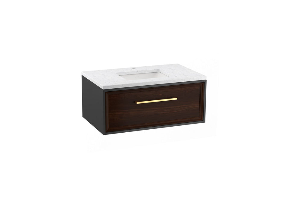 KOHLER Lodern 36" wall-hung bathroom vanity cabinet with sink and quartz top