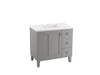 KOHLER K-99533-LGR Poplin 36" bathroom vanity cabinet