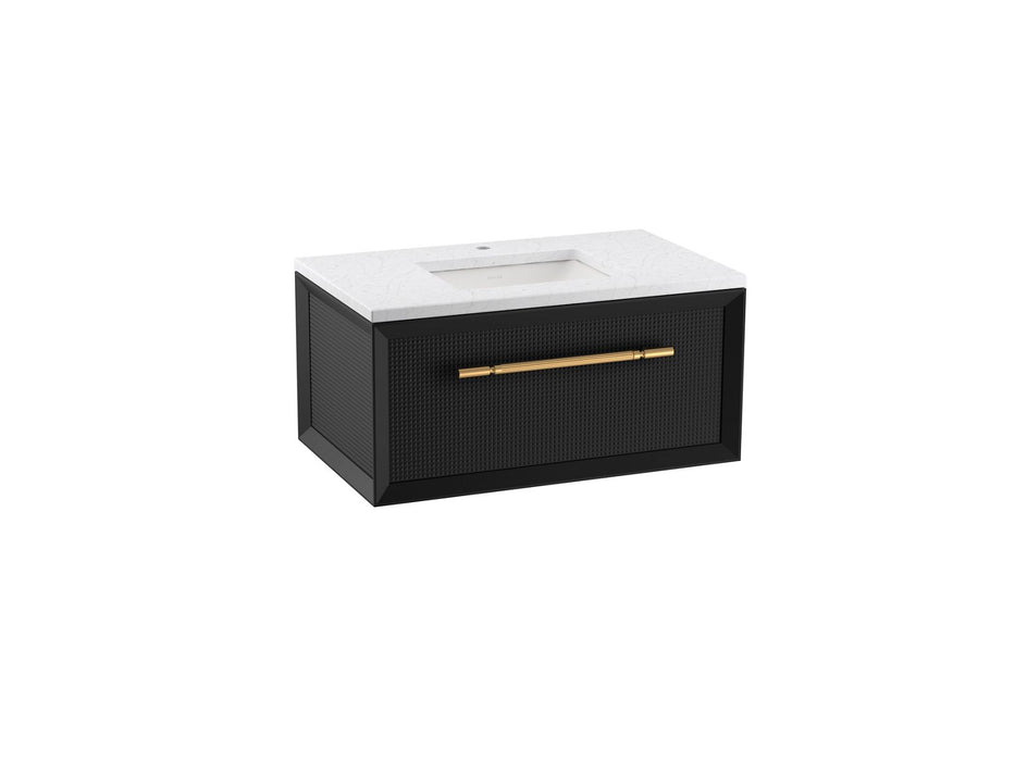KOHLER Enivo 36" wall-hung bathroom vanity cabinet with sink and quartz top