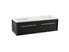 KOHLER Enivo 60" wall-hung bathroom vanity cabinet with sinks and quartz top