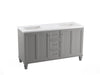 KOHLER Damask 60" bathroom vanity cabinet