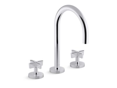 Kallista One Basin Set, Gooseneck, Cross Handle