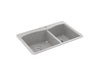 KOHLER K-28002-1 Kennon 33" top-/undermount double-bowl kitchen sink