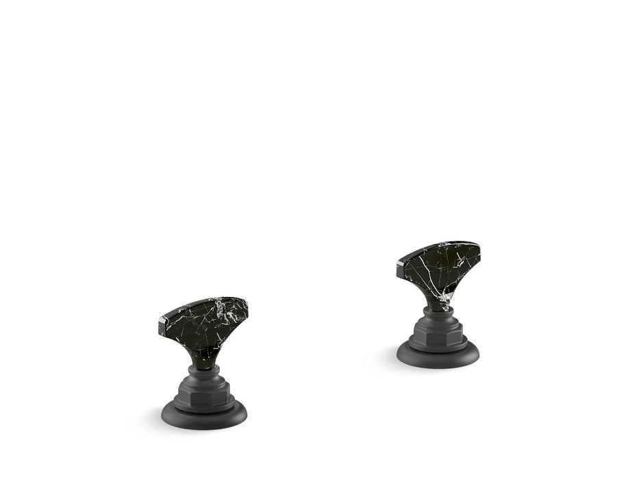 KOHLER Artifacts Nero Marquina T-handle bathroom sink faucet handles