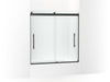 KOHLER K-702419-L Levity Plus Frameless sliding bath door, 61-9/16" H x 56-5/8 - 59-5/8" W, with 5/16"-thick Crystal Clear glass
