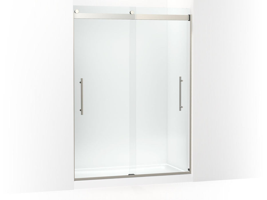 KOHLER K-702429-L Levity Plus Frameless sliding shower door, 81-5/8" H x 56-5/8 - 59-5/8" W, with 3/8"-thick Crystal Clear glass