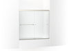 KOHLER K-707001-D3 Revel Sliding bath door, 55-1/2" H x 56-5/8 - 59-5/8" W, with 5/16" thick Frosted glass