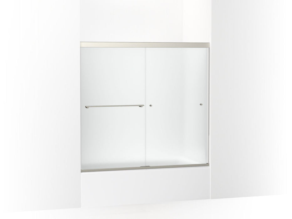 KOHLER K-707001-D3 Revel Sliding bath door, 55-1/2" H x 56-5/8 - 59-5/8" W, with 5/16" thick Frosted glass