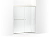 KOHLER Revel Sliding shower door, 70" H x 56-5/8 - 59-5/8" W, with 5/16" thick Crystal Clear glass