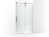 KOHLER Artifacts 80-7/8" H sliding shower door with 3/8"-thick glass
